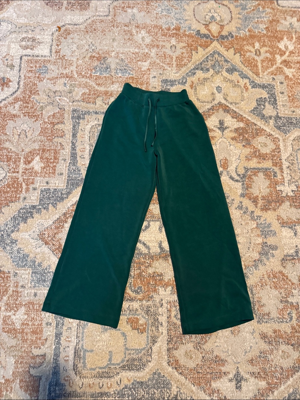 Copper Key GIRLS- Dark Green Wide-Leg Drawstring Sweatpants